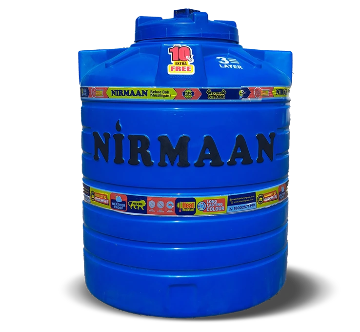 sky blue water tank
